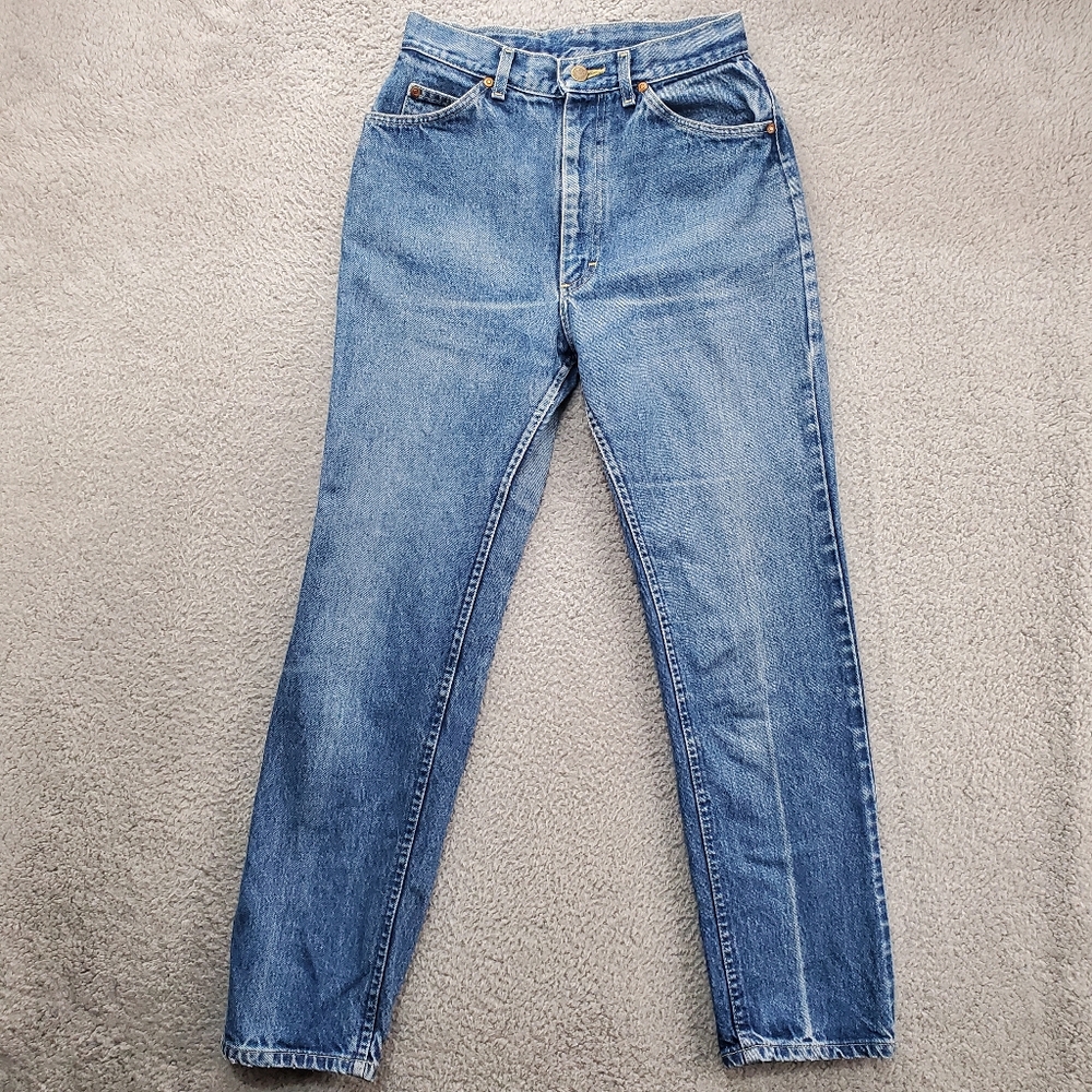 Vintage Lee Riders Jeans Womens 26x29 USA Union Made Tapered Leg